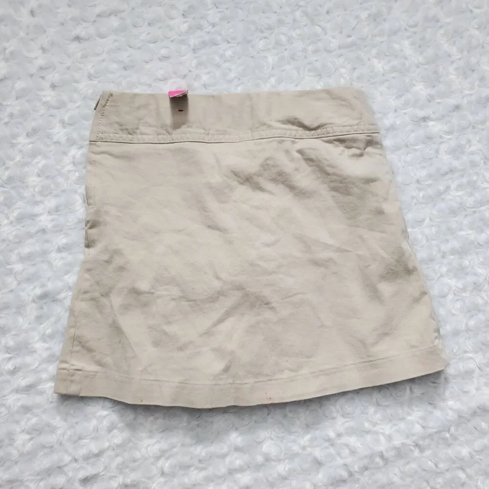 The Children's Place 2043300 Girls Pleated Uniform Skort Size 6 Beige